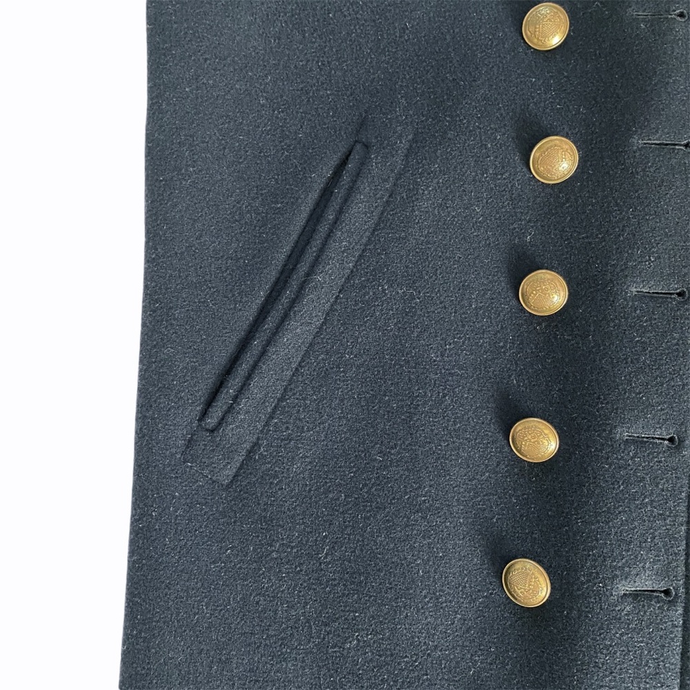 All Saints Bresnef Russian Millitary Coat in Navy Blue | 2 - Picture 6 of 13